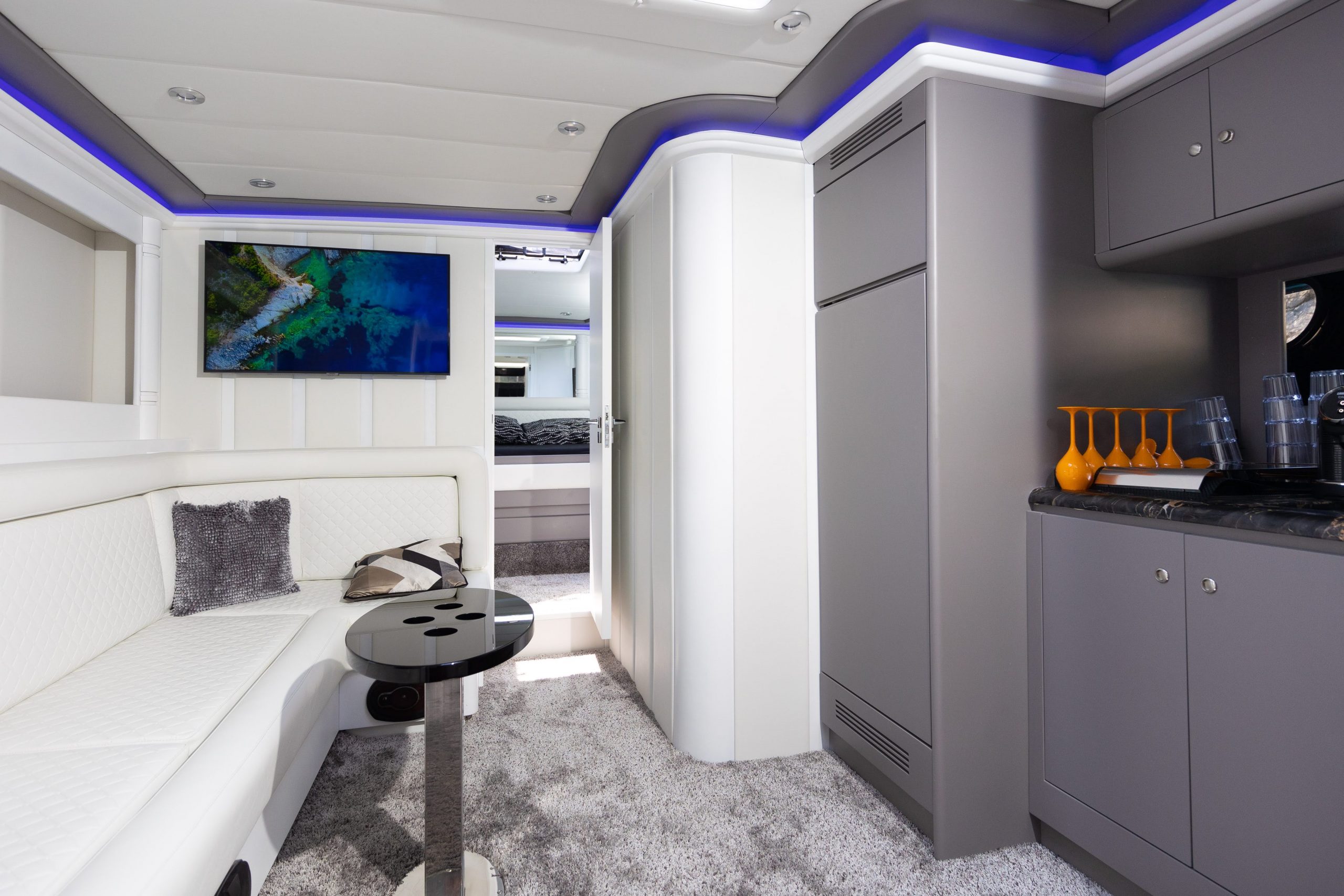 main living space on a yacht, yacht dubrovnik, dubrovnik croatia