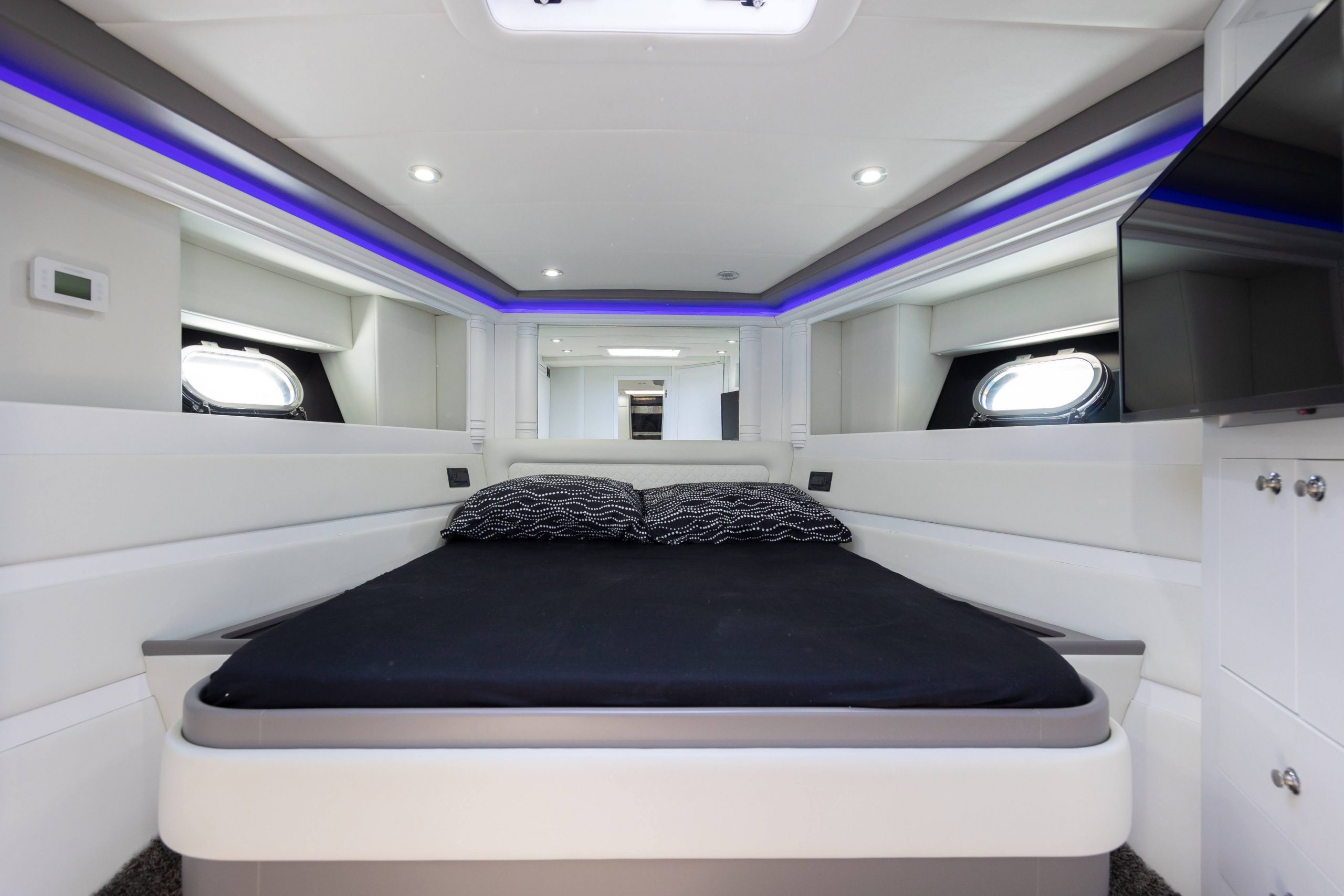 master cabin on a yacht charter in dubrovnik