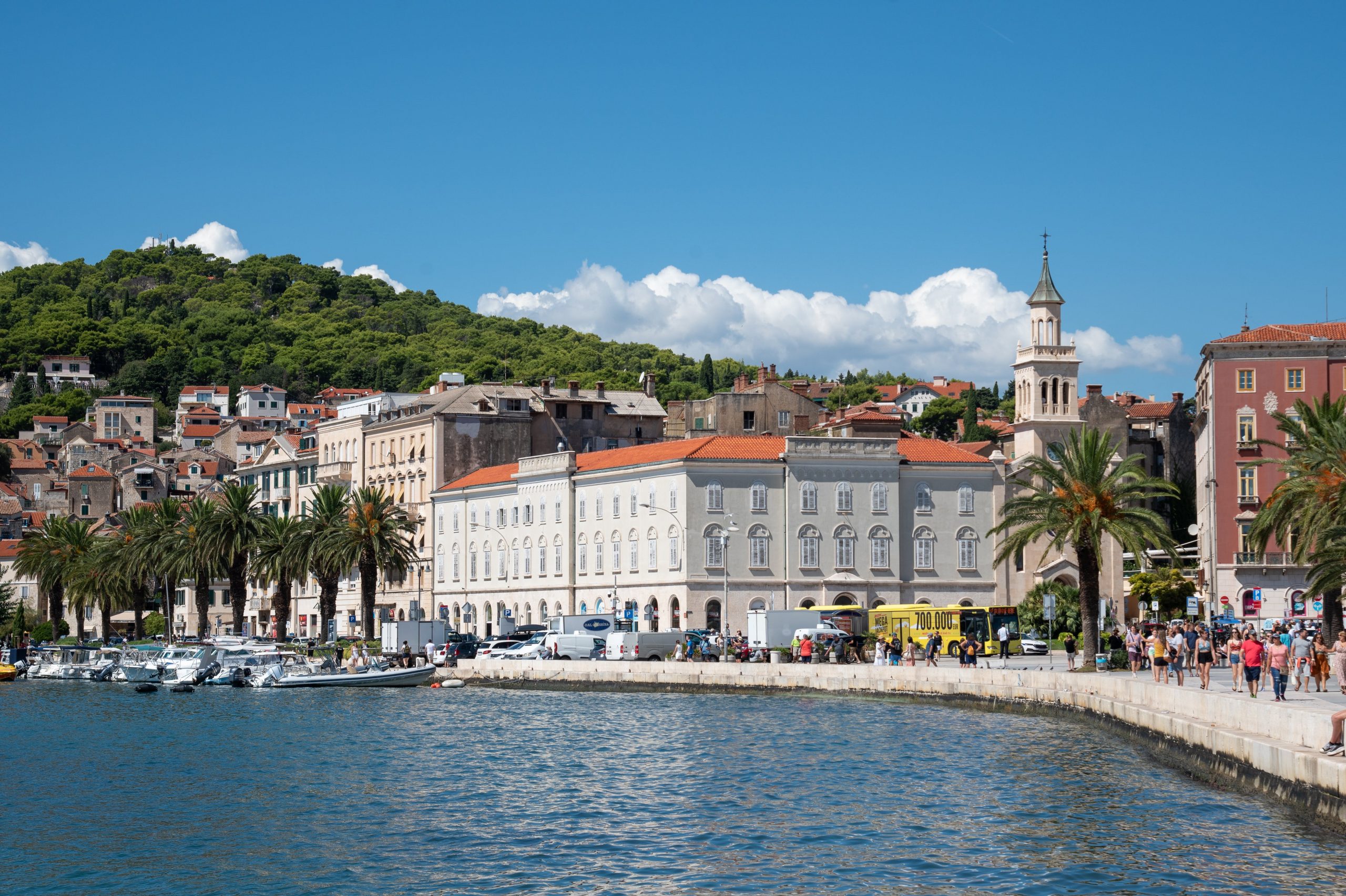 split town, split harbor, split croatia